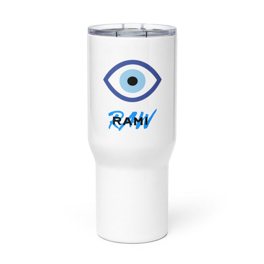Evil Eye Travel mug with a handle